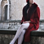 Raffaella Saturni in L'Aquila en rouge